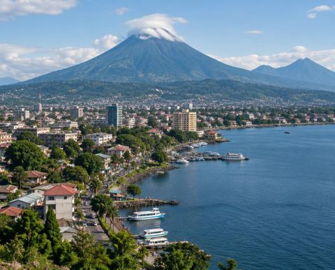 Vue de la ville de Goma
